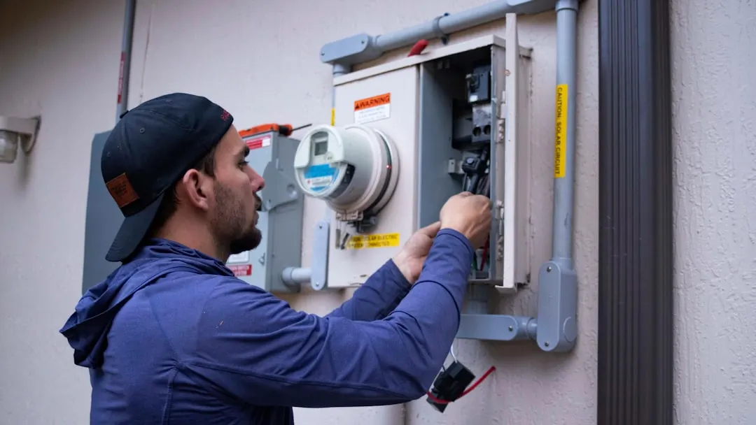 HVAC technician on a maintenance plan visit in Orlando