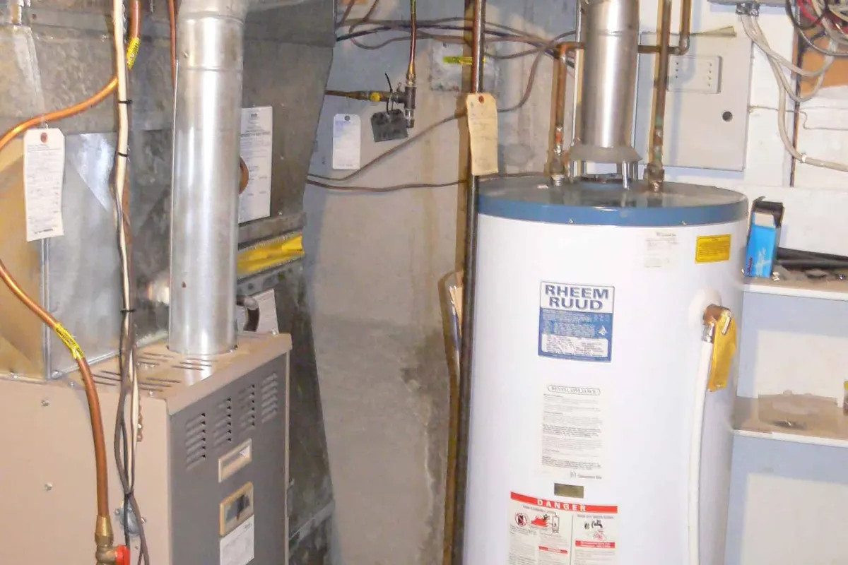 Residential water heater tank in a Orlando home