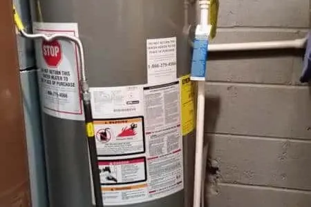 Water heater tank service in a Orlando basement